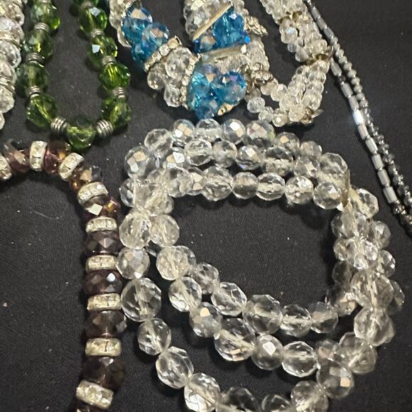 Bundle Jewelry lot 14 pc. All glass beads beaded bracelets necklaces - Picture 10 of 10